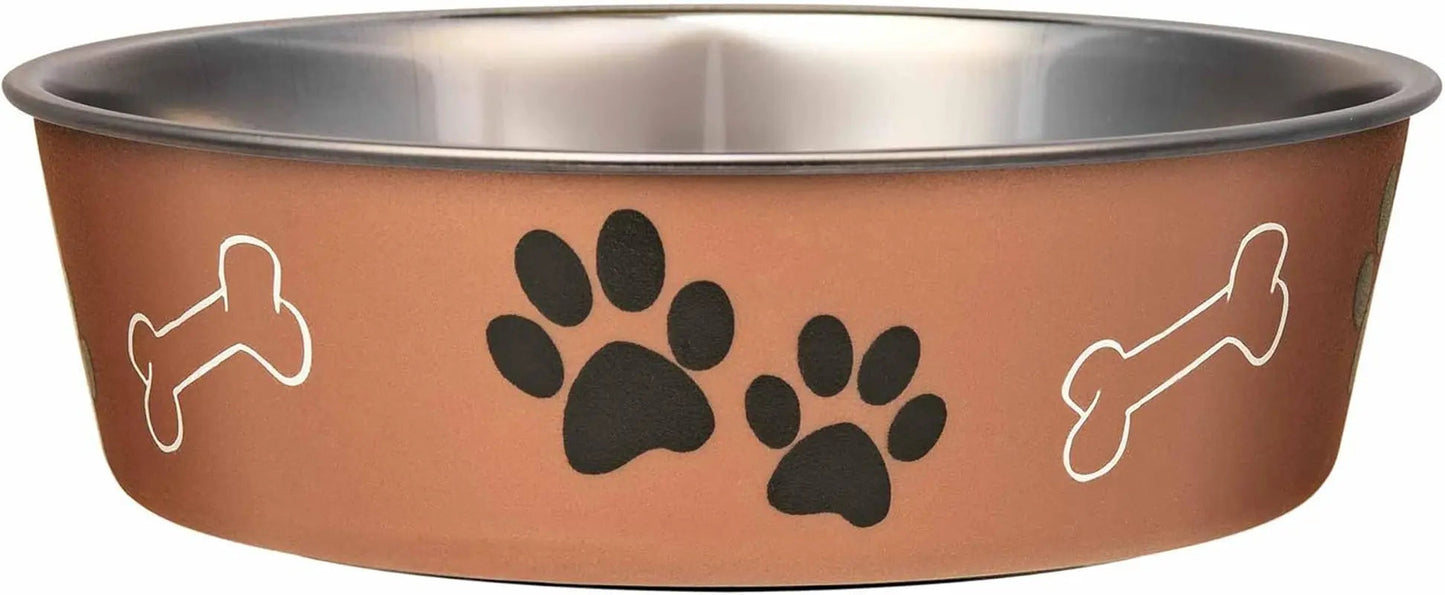 Stainless Steel Dog & Cat Bowl | Spill-Resistant Feeding Bowl (various colors)