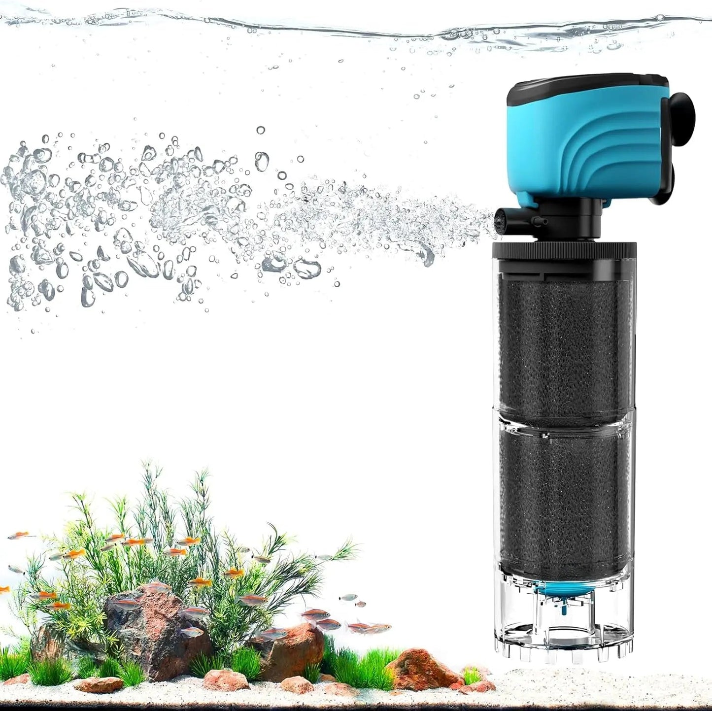 Submersible Aquarium Filter 450 GPH for 50–300 Gallon Fish & Turtle Tanks
