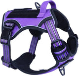 Tactical No-Pull Dog Harness with Handle, Reflective Adjustable Training Vest