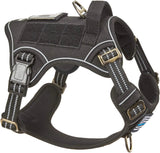 Tactical No-Pull Dog Harness with Handle, Reflective Adjustable Training Vest