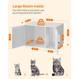 Cat Litter Box Enclosure with Removable Divider