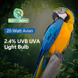 UVA UVB Bird Light Bulb 20W Full Spectrum Compact Lamp for Captive Birds