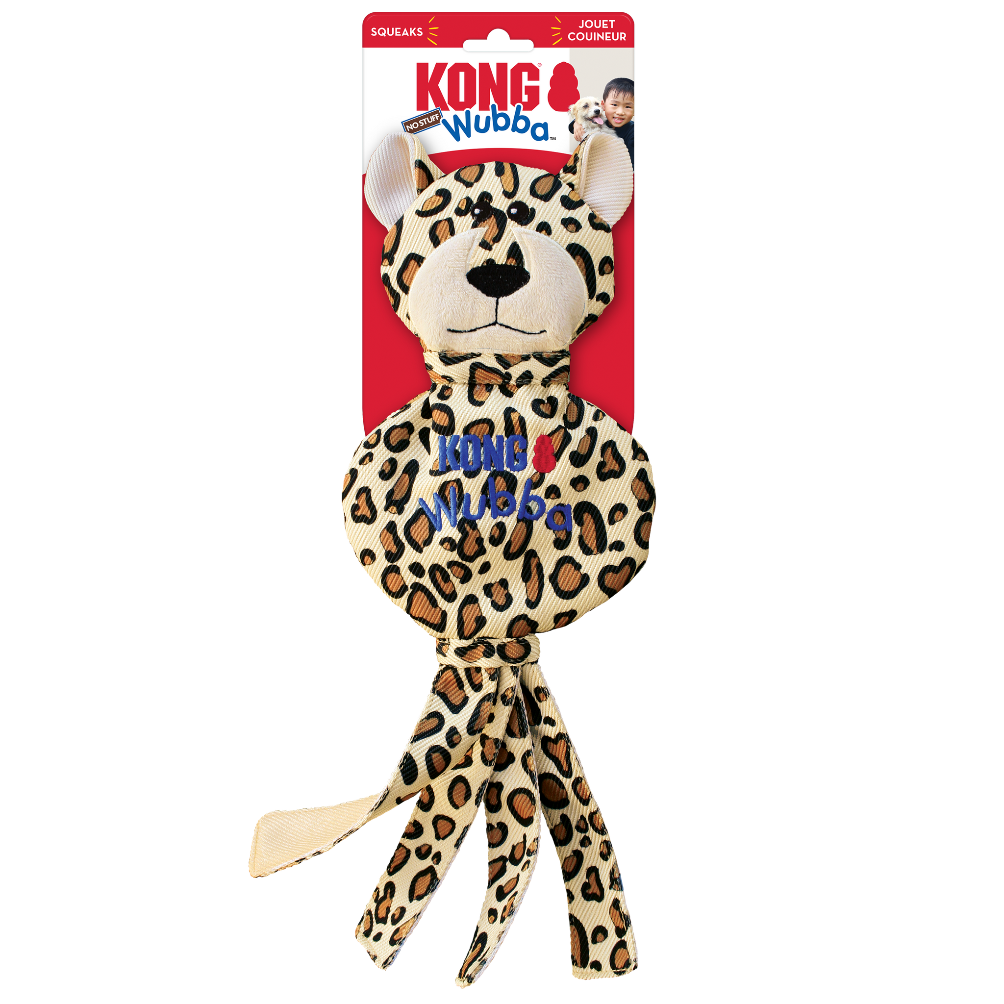 Kong Wubba No Stuff Cheetah Large