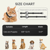 Waterproof Reflective AirTag Cat Collar, Breakaway Safety GPS Holder for Cats