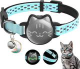 Waterproof Reflective AirTag Cat Collar, Breakaway Safety GPS Holder for Cats