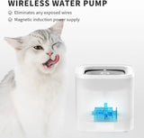 Wireless Cat Water Fountain 65oz 1.85L Ultra Quiet 25dB Detachable Pump Filters