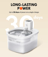 Wireless Cat Water Fountain Stainless Steel Battery Quiet 2.5L Automatic