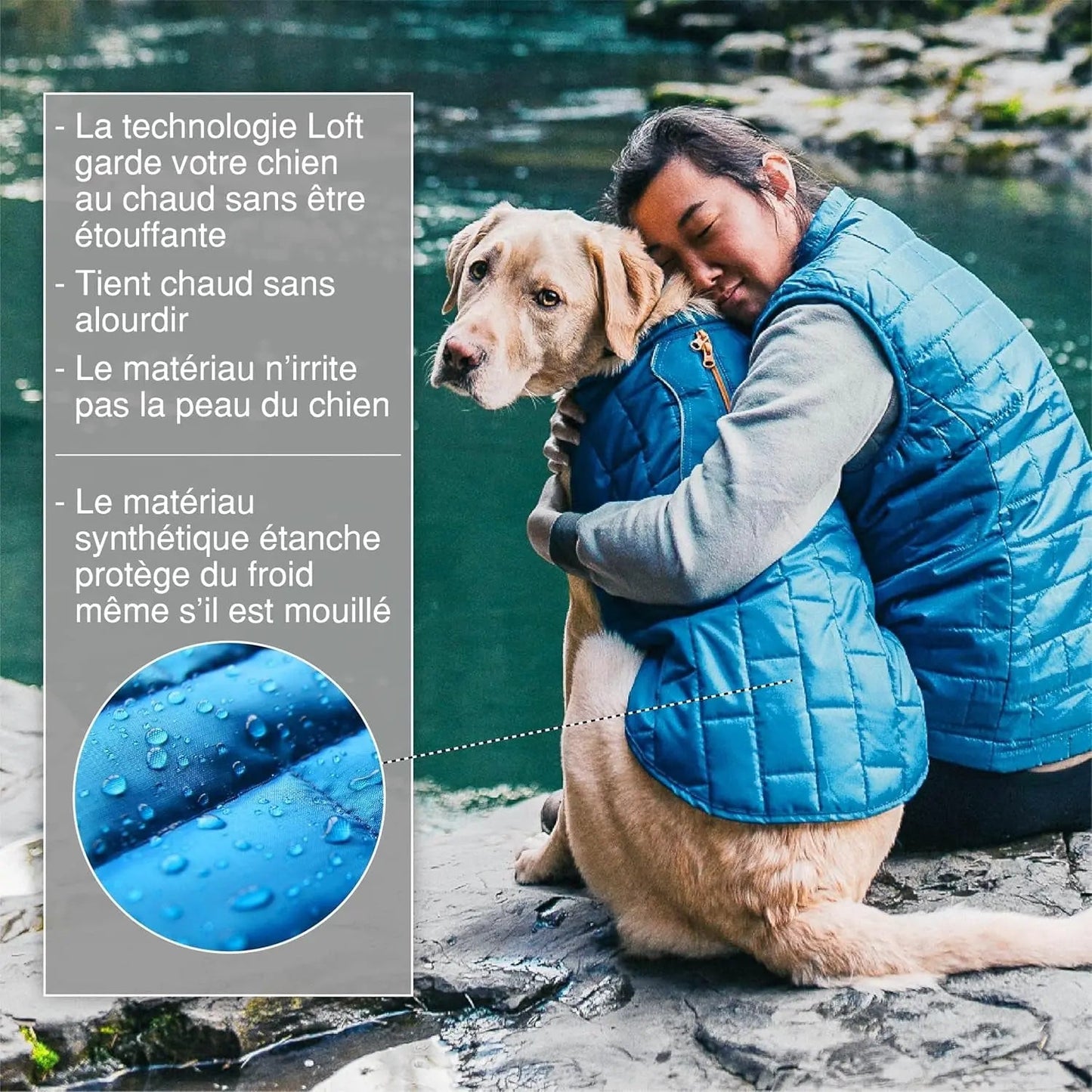 Loft Dog Jacket - Reversible Cozy Coat for Outdoor Adventures - Water Resistant - Athletic Fit - Machine Washable Fabric - Reflective Dog Gear - Medium - Chili Red
