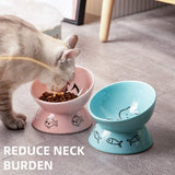 Raised Cat Bowl for Dry Wet Cat Food