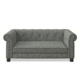 Modern Linen Fabric Light Grey Elevated Pet Bed