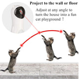 Automatic Cat Toys Teaser Interactive Smart Teasing Pet LED Laser Funny Handheld Mode Electronic Pet USB Charge Toys for Indoor Pet Auto On Off Silent Chase Laser Light Random Speed Pattern Active Cat Toys Hunting Exercise