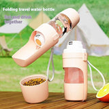 2 In 1 Travel Dog Water Bottle Pet Water Dispenser Feeder Drinking Feeder Dog Outing Water Feeder Pets Outdoor Portable Cup Pet Products