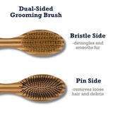 Country Living Dual-Sided Natural Wood Dog Brush - Ergonomic, Durable & Versatile