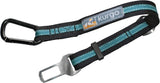 Direct to Seatbelt Tether - Easy-Use Dog Car Harness Clip - Adjustable Ride Strap - Universal Fit for Most Vehicles - All Steel Hardware - Backseat Restraint - Coastal Blue