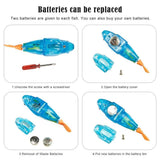 Cat Interactive Electric Fish Toy Water Cat Toy for Indoor Play Swimming Robot Fish Toy for Cat and Dog with LED Light  Pet Toys New Bath Toys Interactive Plastic Fish Toys Electronic Cat Toy Gift to Stimulate Your Pet's Hunter Instincts