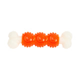 Country Living Bone-a-Treat Dog Chew Toy – Orange Bulged Balls & Green Spiral Ring