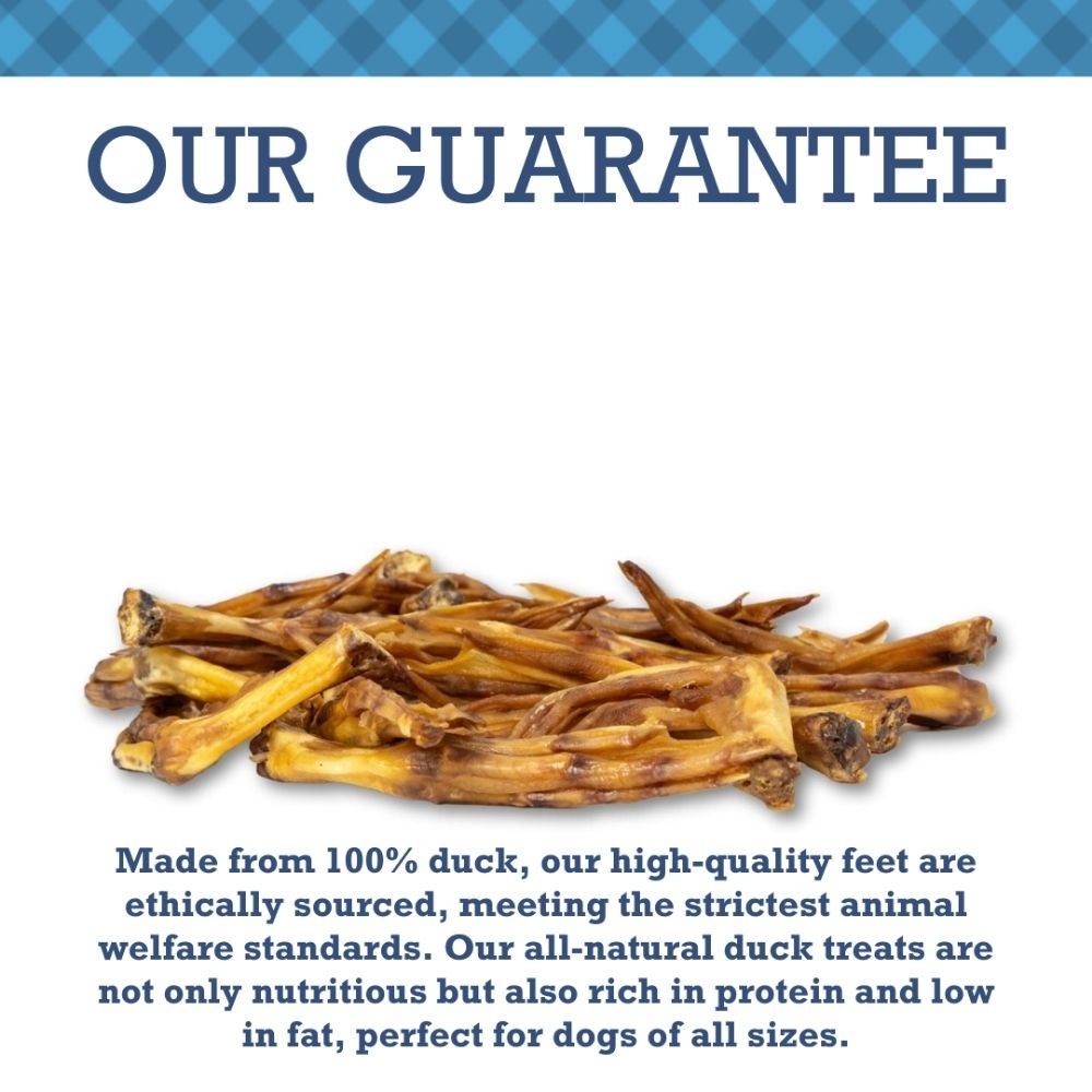 Country Living All-Natural Duck Feet Dog Treats – Crunchy, Long-Lasting Chews – (20-Pack)