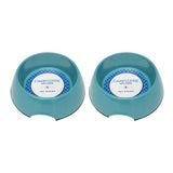 Country Living Set of 2 Natural Fiber Dog Bowls – Teal Blue