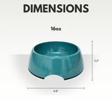 Country Living Set of 2 Natural Fiber Dog Bowls – Teal Blue