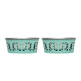 Country Living Set of 2 Stainless Steel Dog Bowls – Farmhouse Style, Ideal for Small to Medium Dogs