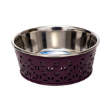Country Living Set of 2 Stainless Steel Dog Bowls – Farmhouse Style, Ideal for Small to Medium Dogs