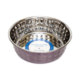 Country Living Set of 2 Hammered Stainless Steel Dog Bowls – Lavender