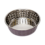 Country Living Set of 2 Hammered Stainless Steel Dog Bowls – Lavender