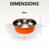 Country Living Set of 2 Heavy Gauge Stainless Steel Dog Bowls - Perfect for Food & Water