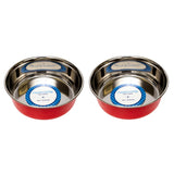 Country Living Set of 2 Heavy Gauge Stainless Steel Dog Bowls - Perfect for Food & Water