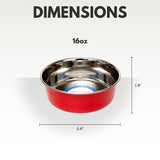Country Living Set of 2 Heavy Gauge Stainless Steel Dog Bowls - Perfect for Food & Water