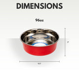 Country Living Set of 2 Heavy Gauge Stainless Steel Dog Bowls - Perfect for Food & Water
