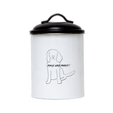 Country Living Set of 3 Pet Treat Storage Canisters – Black & White