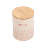 Country Living Dog Treat Canisters - Set of 2 Carbon Steel Jars with Bamboo Lids – White Swan