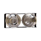 Country Living Rustic Dog Bone Elevated Feeder with 2 Stainless Steel Bowls