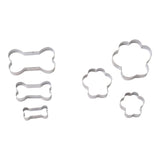 Country Living 6-Piece Stainless Steel Cookie Cutter Set (3 Paw-Shaped, 3 Bone-Shaped)