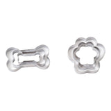 Country Living 6-Piece Stainless Steel Cookie Cutter Set (3 Paw-Shaped, 3 Bone-Shaped)