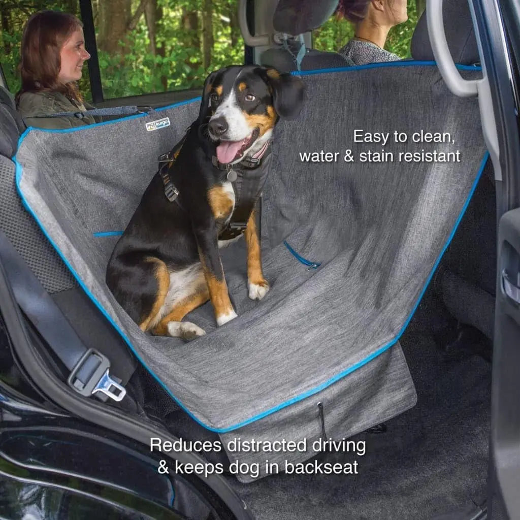 Heather Half Hammock, Half Car Seat Cover for Pets, Car Hammocks for Dogs, Water-Resistant, 27.5" Wide (Heather Grey)