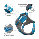 Journey Air Dog Harness, Vest Harnesses for Dogs, Pet Hiking Harness for Running & Walking, Reflective, Padded, Includes Control Handle, No Pull Front Clip (Orange, Small)