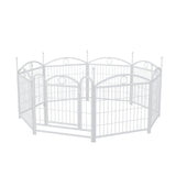Dog Playpen Indoor 24 inch 8 Panels Metal Dog Pen Pet Dog Fence Outdoor Exercise Pen with Doors, Heavy Duty Dog Fence Puppy Pen for Large Medium Small Dogs Indoor Outdoor Foldable Pet Exercise Pen