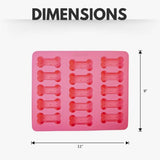 3-in-1 Dog Bone Silicone Treat Baking Tray for Healthy, Homemade Dog Treats and More