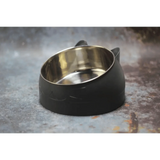 Durable Stainless Steel Cat Small Pet Bowl Easy Clean Cute Cat Feeding Bowls Drinking Water Feeder Tilt Dish For Pets
