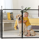 16 Panels Heavy Duty Metal Playpen with Self-Locking Gate, Extra Tall 40' Dog Fence Pet Exercise Pen for Outdoor and Indoor-Easy Setup Exercise Pen for Large Dogs