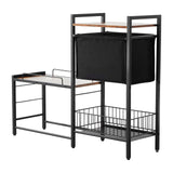 Pet Feeding Station with Storage for Dog Food and Toy Organizer - Raised Dog Bowls