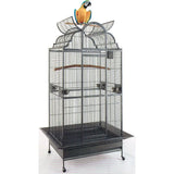 DecorBites™ Elegant Large Wrought Iron Bird Cage (24" W)