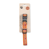 Nylon Dog Collar with Embroidered Giraffe Design/Animal Print, Secure & Adjustable Fit