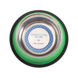 Country Living Set of 2 Ribbed Non-Slip Pet Bowls – Irish Green