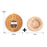 DecorBites™ Handwoven Grass Bird Cage Hut for Small Birds