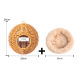 DecorBites™ Handwoven Grass Bird Cage Hut for Small Birds