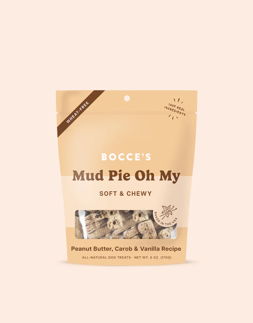 Bocces Soft and Chewy Mud Pie Dog Treats (6oz)