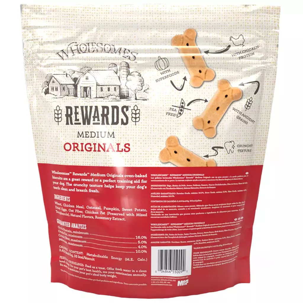 Wholesomes Adult Original Medium Dog Treats (3lb)